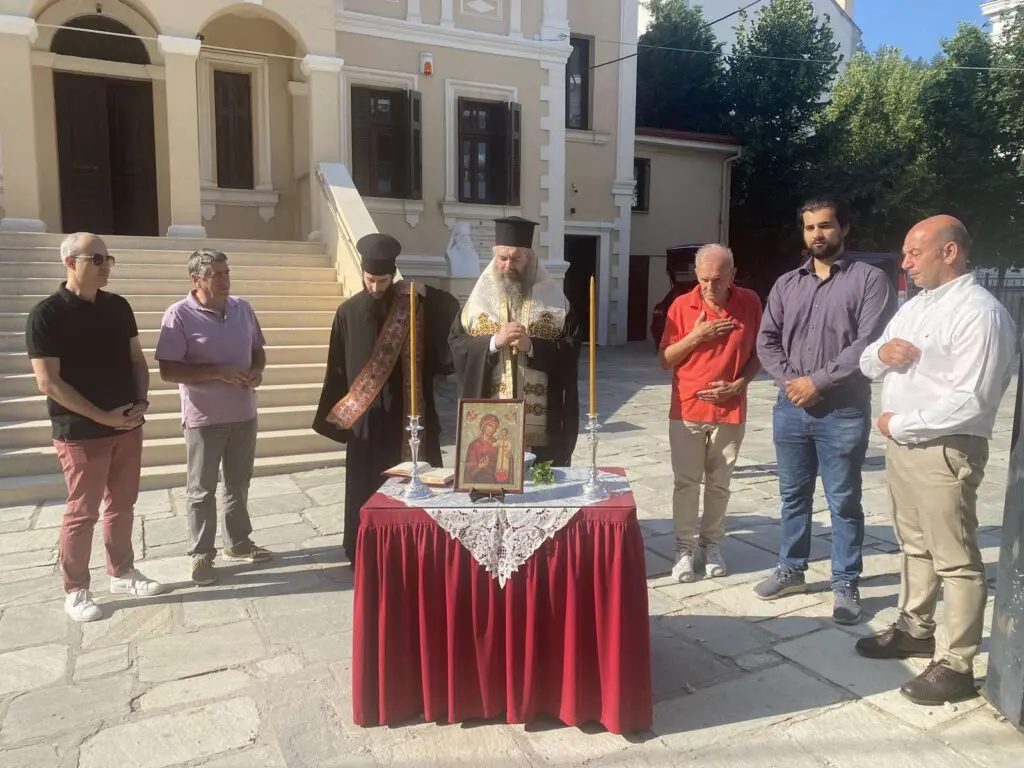 Αγιασμός έναρξης εργασιών ανακαίνισης, συντήρησης αποκατάστασης και εξοπλισμού του Διοικητικού Κέντρου της Ιεράς Μητροπόλεως