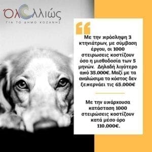 Προτάσεις του «Όλα Αλλιώς» για τον έλεγχο του πληθυσμού των αδεσπότων - Eordaialive.com