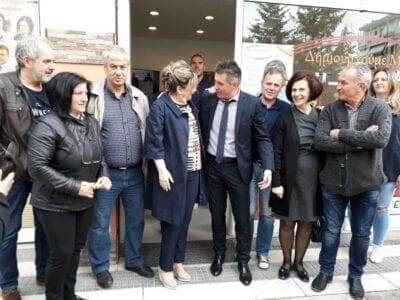 Ο Θοδωρής Ζαγοράκης στο εκλογικό της Τερζοπούλου - Eordaialive.com