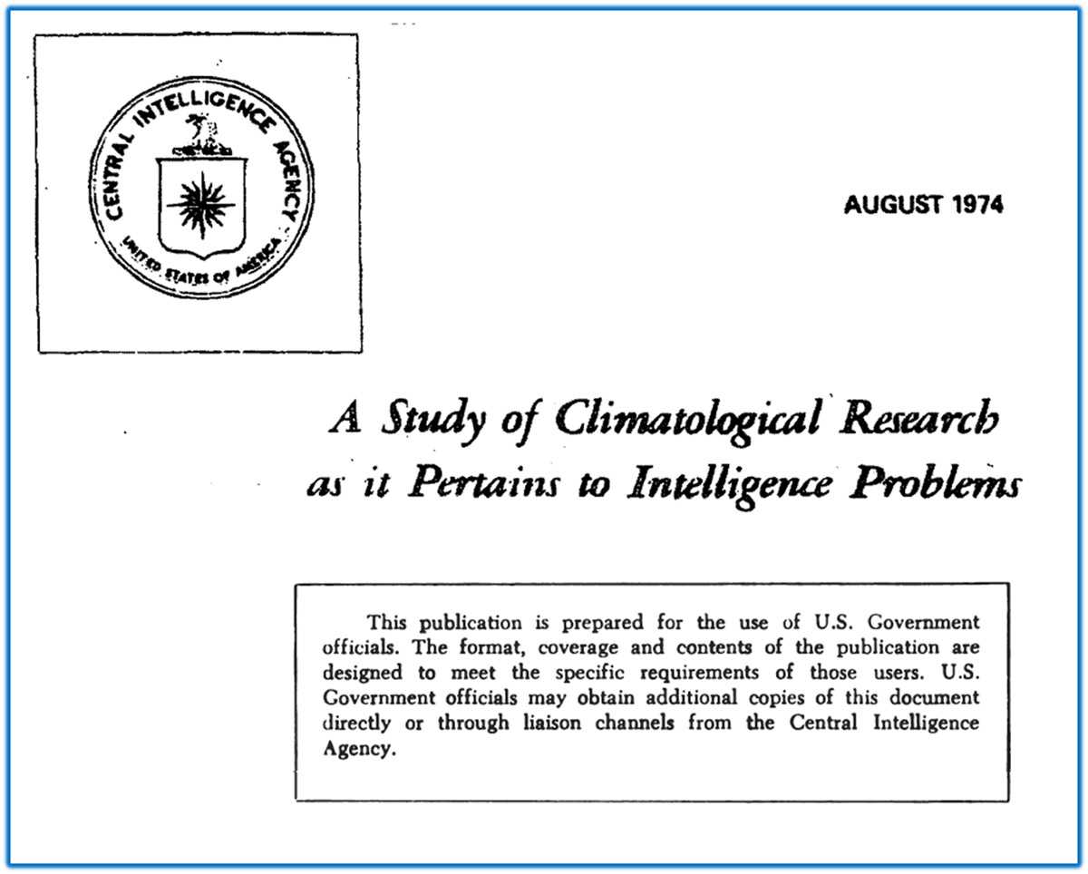 CIA Study of Climatological research