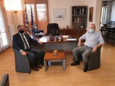 Συνάντηση του Πρύτανη Πανεπιστημίου Δυτικής Μακεδονίας με τον Υπουργό Περιβάλλοντος και Ενέργειας κ. Κωστή Χατζηδάκη και τον Γενικό Γραμματέα Έρευνας και Τεχνολογίας κ. Αθανάσιο Κυριαζή.