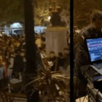 Μεγάλο κορωνοπάρτι στην Κυψέλη: Εκατοντάδες άτομα και DJ στην πλατεία Αγίου Γεωργίου (βίντεο)