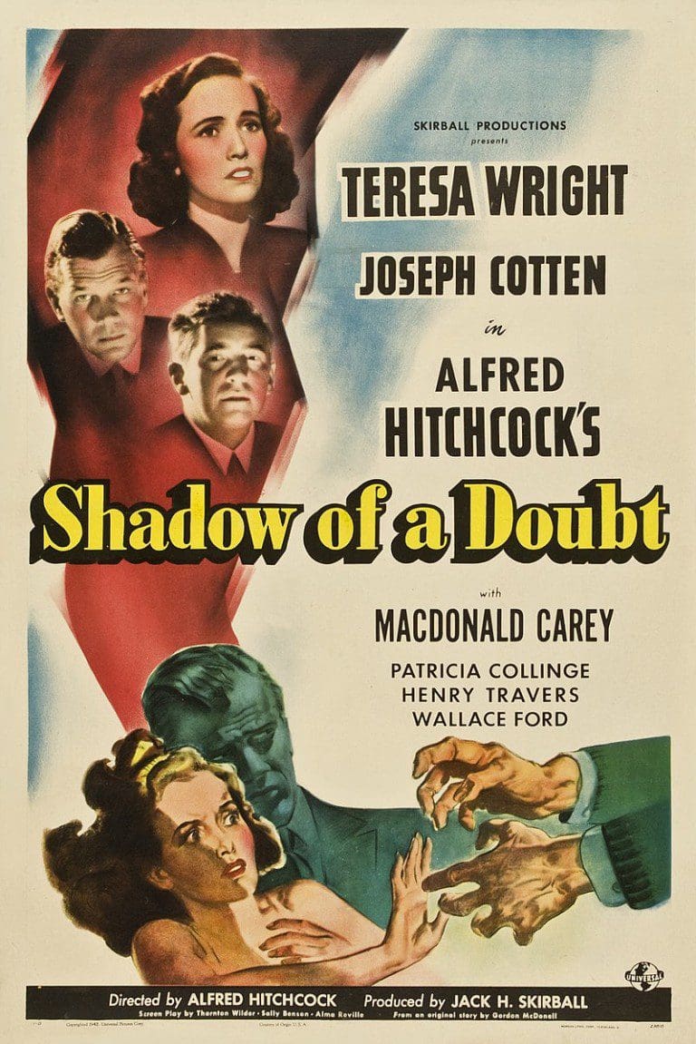 Με την ταινία “Shadow of a Doubt (1943) / Η Σκιά της Αμφιβολίας” αρχίζουν και πάλι οι προβολές ταινιών της Βιβλιοθήκης σήμερα Δευτέρα 22 Αυγούστου