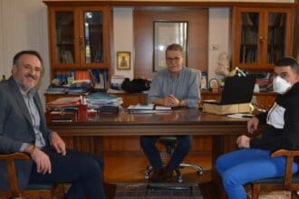 Συνάντηση του δημάρχου Κοζάνης Λάζαρου Μαλούτα με το νέο διοικητή του «Μαμάτσειου» Δημήτρη Σιόλιο