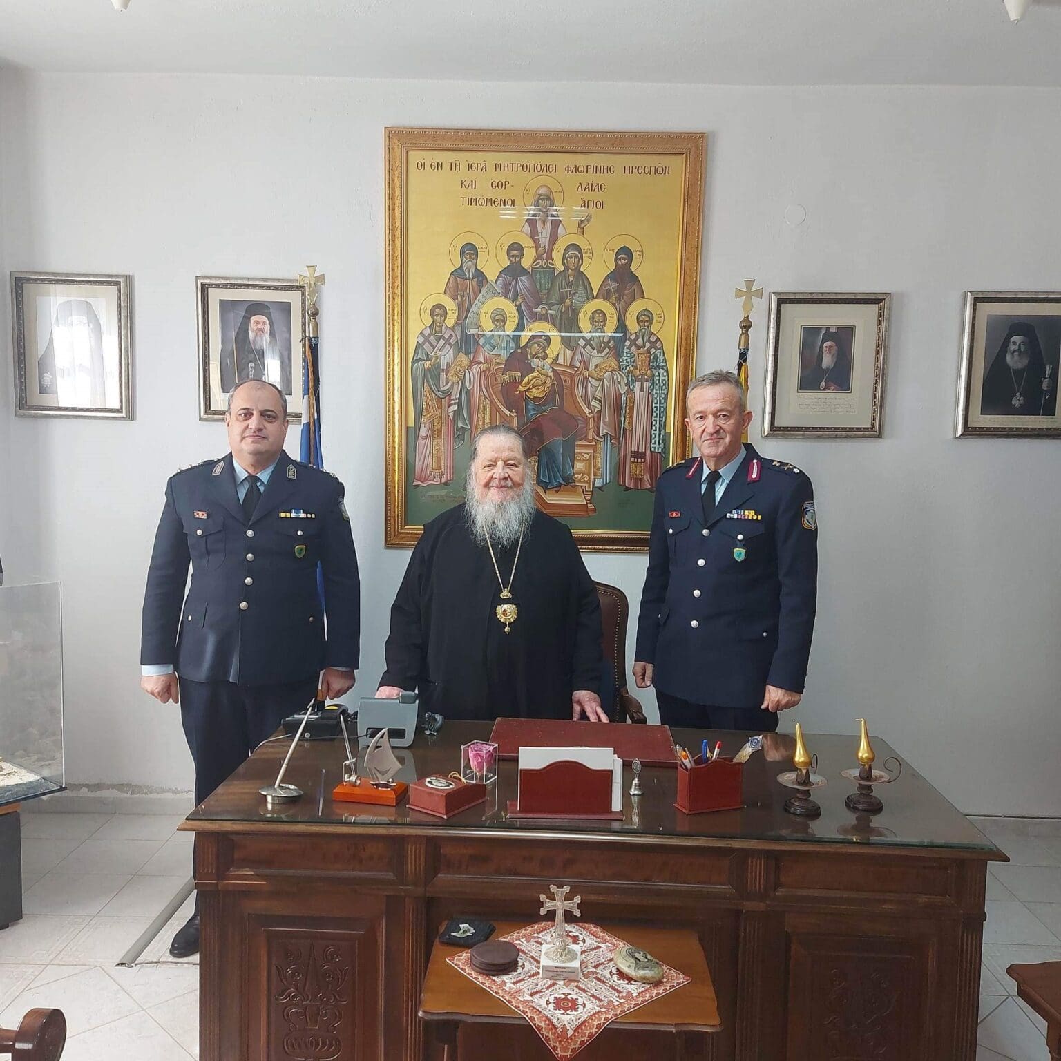 Εθιμοτυπική επίσκεψη του Γενικού Περιφερειακού Αστυνομικού Διευθυντή Δυτικής Μακεδονίας στο Μητροπολίτη Φλωρίνης, Πρεσπών και Εορδαίας