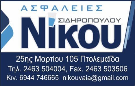 ΑΣΦΑΛΕΙΕΣ ΝΙΚΟΥ ΠΤΟΛΕΜΑΙΔΑ