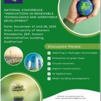 Πανεπιστήμιο Δυτικής Μακεδονίας | Διημερίδα με τίτλο : “Innovations in Renewable Technologies and Workforce Development”.