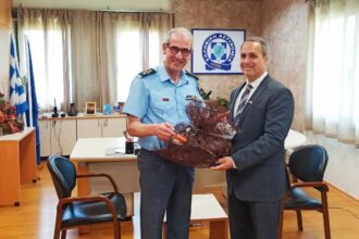 Εθιμοτυπική επίσκεψη του Γενικού Πρόξενου των Η.Π.Α., στον Γενικό Περιφερειακό Αστυνομικό Διευθυντή Δυτικής Μακεδονίας, στο Αστυνομικό Μέγαρο Κοζάνης