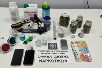 «Φυτώριο» κάνναβης σε σπίτι στην Κοζάνη – Χειροπέδες σε 24χρονο και 22χρονη