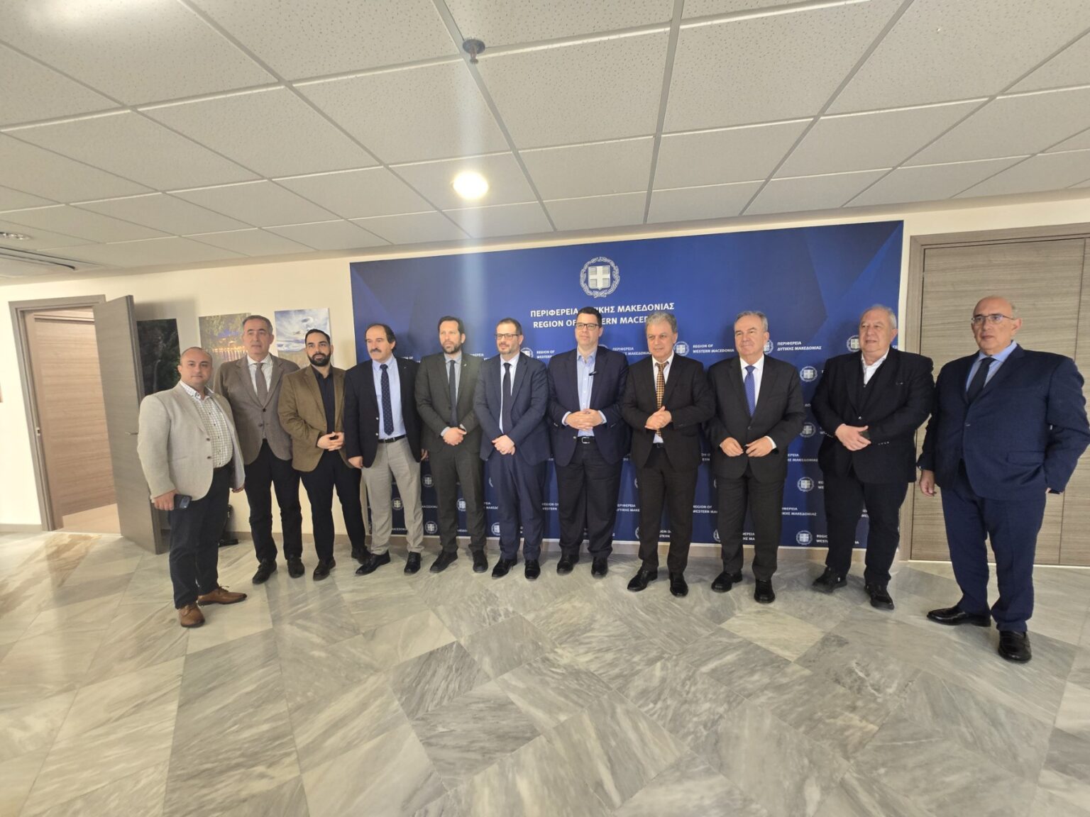 Περιφέρεια Δυτικής Μακεδονίας Υποδοχή κυβερνητικού κλιμακίου από τον Περιφερειάρχη Γιώργο Αμανατίδη