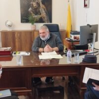 Εθιμοτυπική επίσκεψη του Διοικητή των Πυροσβεστικών Ακαδημιών Ελλάδας  Υποστράτηγου Π.Σ. Παναγιώτη Κυπριωτέλλη στον Δήμαρχο Εορδαίας