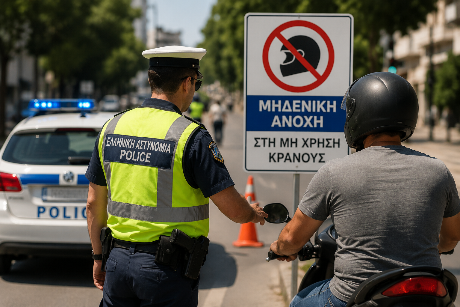 Συνεχίζονται οι τροχονομικοί έλεγχοι για τη «Μηδενική ανοχή στη μη χρήση κράνους» σε περιοχές της Δυτικής Μακεδονίας