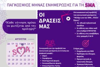 Συμμετοχή του Δήμου Κοζάνης στην Εθνική Εκστρατεία Ενημέρωσης για τη Νωτιαία Μυϊκή Ατροφία (SMA) – Συμβολική φωταγώγηση Δημαρχείου και Ρολογιού σήμερα Παρασκευή 7 Αυγούστου 2026